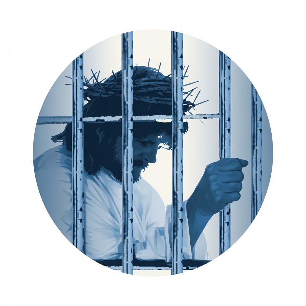 Set Free Prison Ministry logo - Jesus behind bars